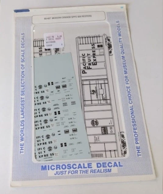 Hoja de calcomanías de tobogán acuático frigorífico SPFE 50' naranja moderno a microescala 60-407 Foto 1 de 1