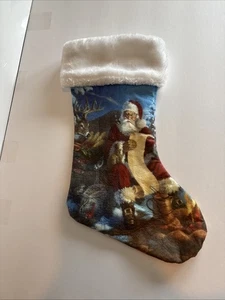 Medias de Navidad Rivers Edge Products con Papá Noel y su lista - Imagen 1 de 6