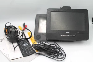 BUSH PDVD-163C 7-Inch Screen Twin Portable DVD Player Black Boxed w/ Accessories - Picture 1 of 13