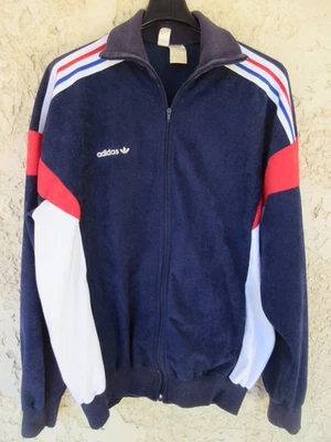 Veste ADIDAS CHALLENGER vintage bleu France Ventex jacket 80's EURO 84 186 XL - Photo 1/4