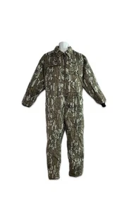 Vintage Men XXL Trebark Camo Hunting Suit Coveralls Reversible Orange SFE6 - Picture 1 of 11