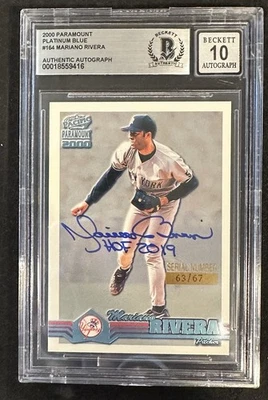 Mariano Rivera Signed 2000 Paramount /67 BGS Authentic 10 Autograph #164 Yankees - Image 1 of 2