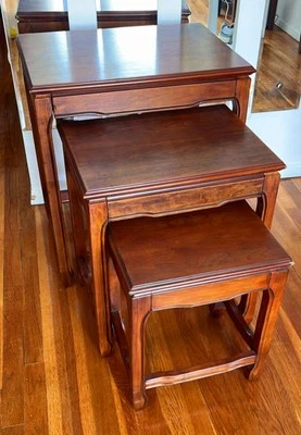 Beautiful Solid Wood Nesting End Tables  - Image 1 of 3