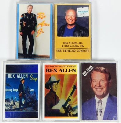 LOT OF 5 x REX ALLEN / REX ALLEN Jr. CASSETTE TAPE COUNTRY WESTERN MUSIC Foto 1 de 4