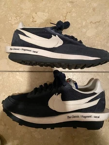 Fragment sacai Nike LD Waffle DH2684-400 Used Blue Void US 10 - Picture 1 of 12