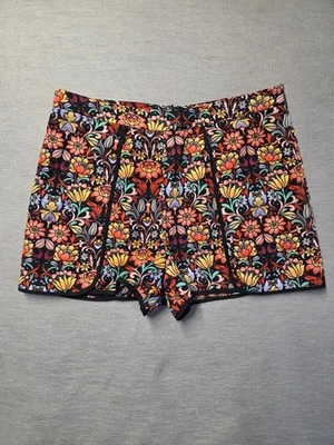 Pantalones Cortos Forever 21 Para Mujer Talla M Negros Florales Boho Línea A Verano Ropa Informal Calce Foto 1 de 4