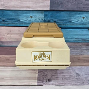 Consola de coche Little Kool Rest IGLOO de colección años 80 enfriador soporte para latas bronceado cofre de hielo - Imagen 1 de 19