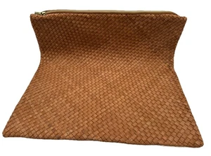  Bolso de Mano Convertible Quince Italiano Cuero Tejido a Mano 20X19 pulgadas CL00 - Imagen 1 de 9