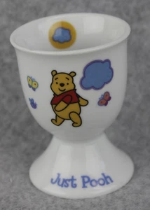 Disney Winnie The Pooh White Ceramic Egg Cup Just Pooh 2.5" Tall FREE SHIP - Picture 1 of 6