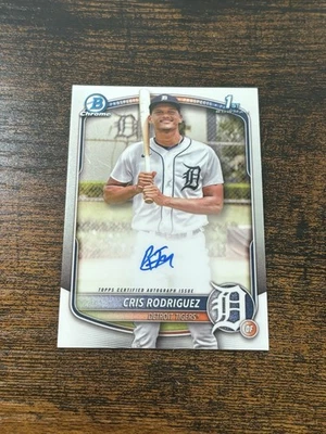 2025 Bowman Chrome 1st RC Chris Rodriguez Auto #CPA-CR Detroit Tigers A - Image 1 of 2