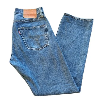 Jeans Levi's Premium 501 29x30 (30x29) Azul Recto XX Botón Mosca Rojo Pestaña Grande E Foto 1 de 4