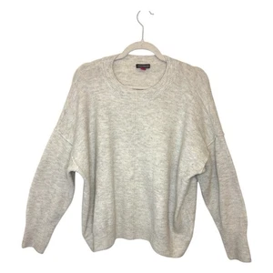 Vince Camuto Oversized Cream Gray Knit Sweater Women’s Large - Picture 1 of 4