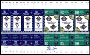 Boletos Texas Rangers Phantom 1993 playoffs/serie mundial - autógrafo de Nolan Ryan - Imagen 1 de 3