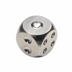 EDC Solid Titanium Alloy Dice Toy KTV Adult Entertainment Supplies Outdoor Dice - Picture 1 of 8