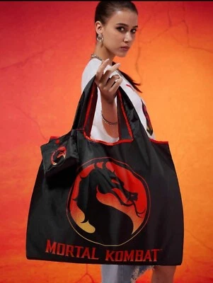 Nuevo 20” MORTAL KOMBAT Logo Bolso de Mano VIDEOJUEGO Cartera Bolso de Mano DRAGÓN Viaje GIMNASIO Bolso Foto 1 de 4
