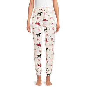 ROPA DE SUEÑO Para mujer TALLA L 12-14 Hacci Tejido Pijama Pantalones para Correr Color Perros Blancos - Imagen 1 de 10