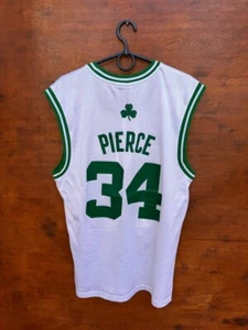 NBA BOSTON CELTICS BASKETBALL SHIRT #34 PIERCE REEBOK M - Picture 1 of 7