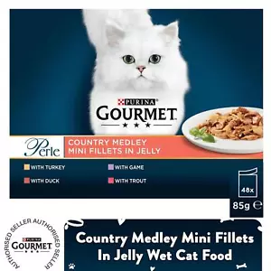 48 x 85g Gourmet Katzen-Nassfutter Perle Country Medley Mini Filets in Gelee - Bild 1 von 7