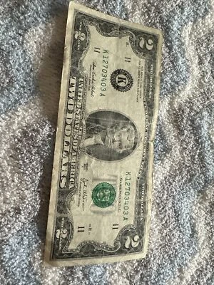2003 - $2 Two Dollar Bill Rare Series A - Image 1 of 4