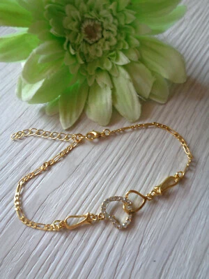Armband "Herz" gold Strass - Bild 1 von 2
