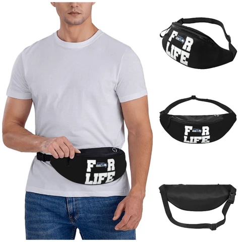 Seattle Seahawks For Life Running Belt Outdoor Camping Waist Bag Zip Bag Cover