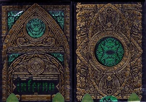 Mazo de cartas de póquer tamaño poker Inferno Emerald Blaze personalizado limitado nuevo - Imagen 1 de 7