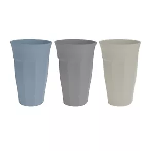 Set 3 x bicchieri di plastica impilabili bicchieri di occhiali alti riutilizzabili barbecue festa melamina - Foto 1 di 6