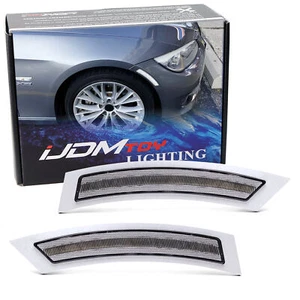 Marcadores laterales de arco de rueda de parachoques delantero con lente transparente para BMW E92/E93 serie 3 cupé - Imagen 1 de 8