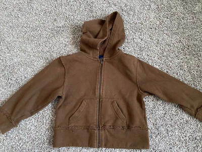 Chaqueta con Capucha J. Caqui Niños Cremallera Talla 5/6 Color Marrón Foto 1 de 4