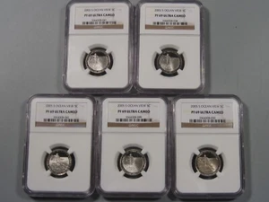 5 Ultra Cameo Proof 2005-S Ocean View Jefferson Nickels All NGC PF69UC. #26 - Picture 1 of 18