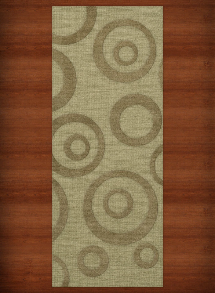 Green Transitional Bubbles Rings Area Rug Circles DV5 - Image 1 of 2