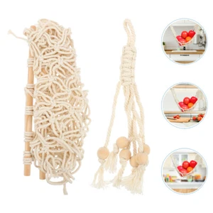 Macrame Fruit Hammock Veggie Hammock Under Cabinet Fruit Holder - Picture 1 of 12