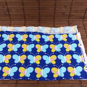 Butterflies On Blue Brushed Cotton Flannel Jo-Ann Fabric 8x43 Remnant - Picture 1 of 5