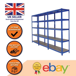 3 BAY MEGA DEAL Garage Shelves Shelving 5 Tier Unit Racking Boltless Heavy Duty - Picture 1 of 24