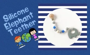 BPA Free baby silicone teether elephant Toy - Picture 1 of 4