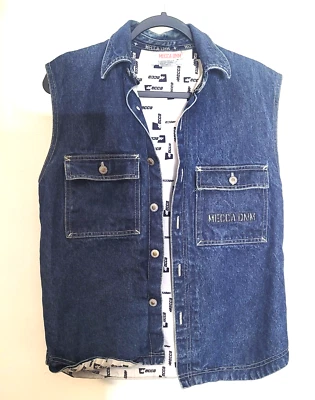 Vintage- Colete Mecca Dnm-Hip Hop- Denim-Tamanho G (14-16) - Imagem 1 de 4