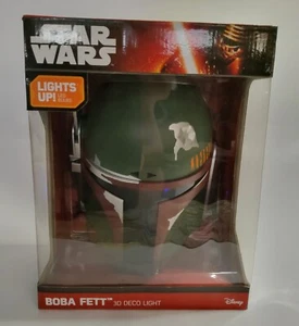 STAR WARS BOBA FETT 3D DECO LED LIGHT BY DISNEY NEW SEALED IN BOX - Picture 1 of 6