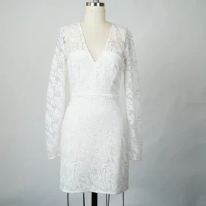 NEW Stylestalker Lace Sheath Dress XS White Cocktail party wedding bride boho - Picture 1 of 9