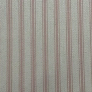 Falmouth Herringbone Ticking Stripe Fabric PINK Cotton Upholstery Blind Curtain - Picture 1 of 5