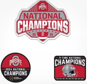 2024 - 2025 Ohio State National Champions Championship Champs 3 Magnet Set CFP - Picture 1 of 1