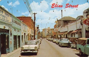 Elias Street Cars Nogales Sonora Mexico 1972 postcard - Picture 1 of 2