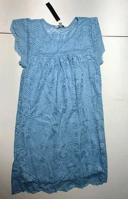Vestido Feminino Boho Speechless Bebê Azul Renda Manga Esvoaçante Tamanho P Delicado - Imagem 1 de 4