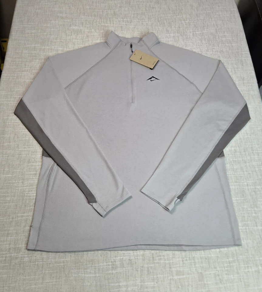 Nike Trail Dri-Fit 1/2 Zip Wool Midlayer Running Long Sleeve Men's M FV9994-009
