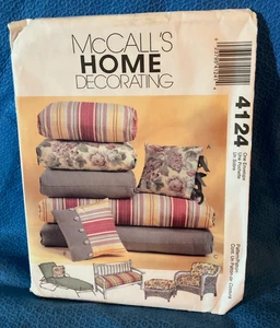 McCalls Pattern Home Decor Patio Cushion Covers 4124 MAP - Picture 1 of 3