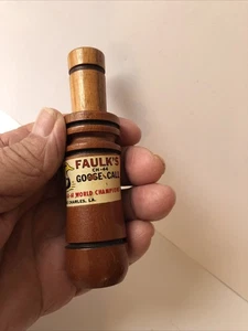 FAULK'S CH-44 Goose Call, Vintage, Wood, World Champions Lake Charles, LA - Picture 1 of 9