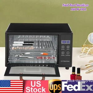 Multi-Functional Tabletop Nail Tool Sterilizer Drying Box Nail Cleaner Box 160W - Picture 1 of 23
