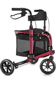 WALK MATE 3 Ruedas Andador 10Lb Asiento Respaldo Ligero Plegable - Imagen 1 de 3