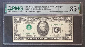 *AWESOME* $20 1974 FRN "INVERTED 3RD PRINT OBVERSE" PMG CHOICE VF/35EPQ - Picture 1 of 2