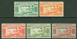 Sg FD65-69 Nuovo Ebridi Set Con 5. Cerniera 10c molto leggera altra non incastonata - Foto 1 di 1