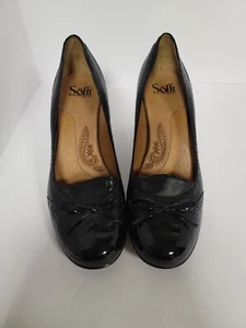 Sofft Pumps 3" Absatz Größe 9 M Leder Obermaterial Futter Lack Akzente Oxford Budapester - Bild 1 von 6